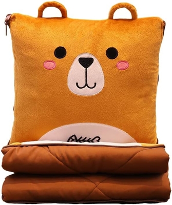Travel Blanket and Pillow - Premium Soft 2 in 1 Airplane Blanket with Soft Bag Pillow