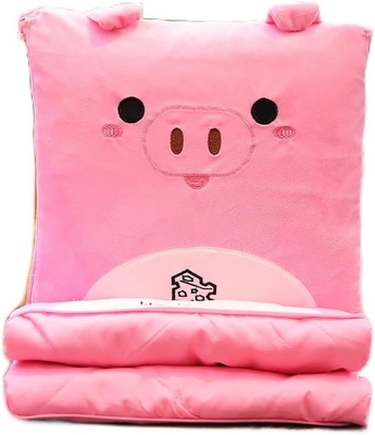 Travel Blanket and Pillow - Premium Soft 2 in 1 Airplane Blanket with Soft Bag Pillow