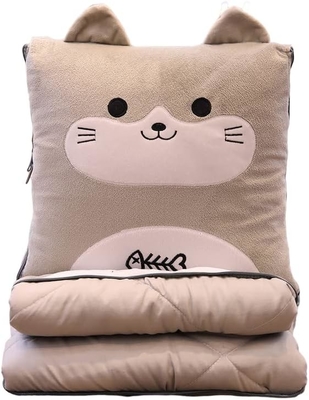 Travel Blanket and Pillow - Premium Soft 2 in 1 Airplane Blanket with Soft Bag Pillow