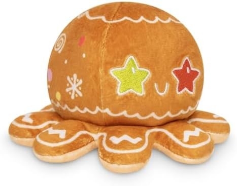 TeeTurtle - The Original Reversible Octopus Plushie - Love + Hate - Cute Sensory Fidget Stuffed Animals That Show Your