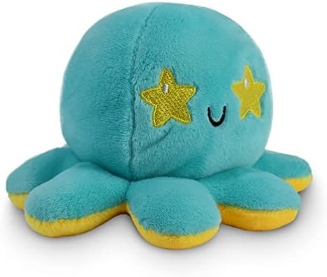 TeeTurtle - The Original Reversible Octopus Plushie - Love + Hate - Cute Sensory Fidget Stuffed Animals That Show Your