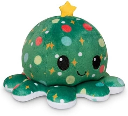 TeeTurtle - The Original Reversible Octopus Plushie - Love + Hate - Cute Sensory Fidget Stuffed Animals That Show Your