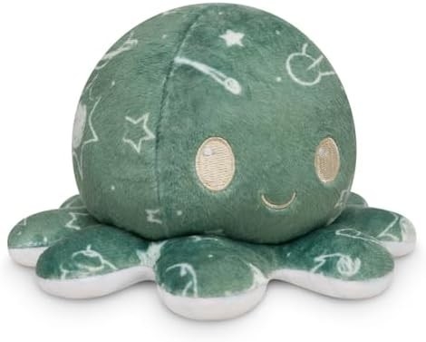 TeeTurtle - The Original Reversible Octopus Plushie - Love + Hate - Cute Sensory Fidget Stuffed Animals That Show Your