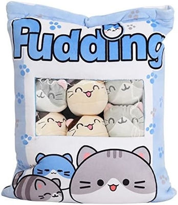 REFAHB Cute Plush Pillow Throw Pillow Removable Stuffed Animal Toys Creative Gifts for Girls (Kitten)