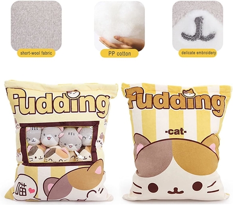 REFAHB Cute Plush Pillow Throw Pillow Removable Stuffed Animal Toys Creative Gifts for Girls (Kitten)