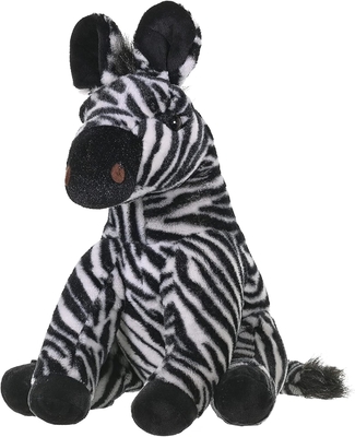 Wild Republic Zebra Plush, Stuffed Animal, Plush Toy, Gifts for Kids, Cuddlekins 12 Inches, Multicolor
