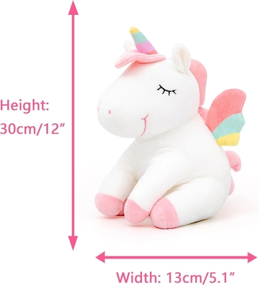 Lazada Unicorn Stuffed Animal Plush Toys Girls Gifts with Rainbow Wings White 12 Inches