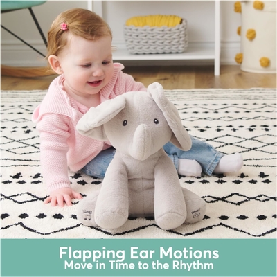 GUND Baby Animated Flappy The Elephant Plush, Singing Stuffed Animal Baby Toy for Ages 0 and Up, Gray, 12&quot;