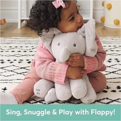 GUND Baby Animated Flappy The Elephant Plush, Singing Stuffed Animal Baby Toy for Ages 0 and Up, Gray, 12&quot;