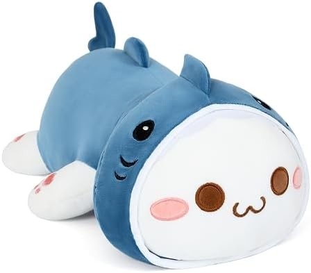 Onsoyours Cute Kitten Plush Toy 25.5" Stuffed Animal Pet Kitty Soft Anime Cat Large Plush Pillow for Kids (White A, 25.5