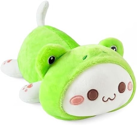 Onsoyours Cute Kitten Plush Toy 25.5" Stuffed Animal Pet Kitty Soft Anime Cat Large Plush Pillow for Kids (White A, 25.5