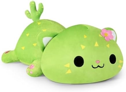 Onsoyours Cute Kitten Plush Toy 25.5" Stuffed Animal Pet Kitty Soft Anime Cat Large Plush Pillow for Kids (White A, 25.5
