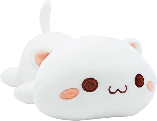 Onsoyours Cute Kitten Plush Toy 25.5" Stuffed Animal Pet Kitty Soft Anime Cat Large Plush Pillow for Kids (White A, 25.5