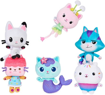 Gabby’s Dollhouse, 7-inch Kitty Fairy Purr-ific Plush Toy, Kids Toys for Ages 3 and up