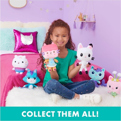 Gabby’s Dollhouse, 7-inch Kitty Fairy Purr-ific Plush Toy, Kids Toys for Ages 3 and up