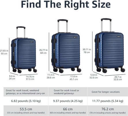 Expandable hard shell suitcase, carrying case with wheels, 28-inch runner with four wheels and scratch-resistant surface