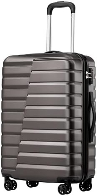Suitcase PC ABS TSA Luggage 3 Piece Set Lock Spinner Carry on (Teal blue)