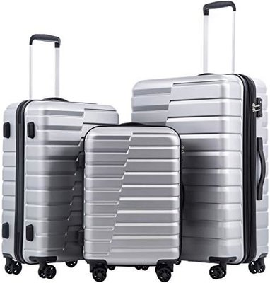 Suitcase PC ABS TSA Luggage 3 Piece Set Lock Spinner Carry on (Teal blue)