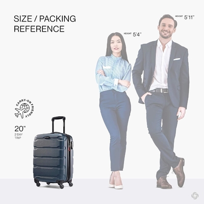 Omni PC Hardside Expandable Luggage with Spinner Wheels, Carry-On 20-Inch, Teal