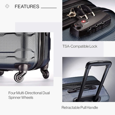 Omni PC Hardside Expandable Luggage with Spinner Wheels, Carry-On 20-Inch, Teal