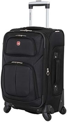Softside Expandable Luggage, Black, Checked-Large 29-Inch