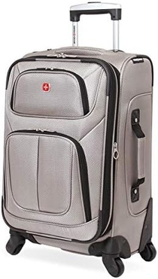 Softside Expandable Luggage, Black, Checked-Large 29-Inch
