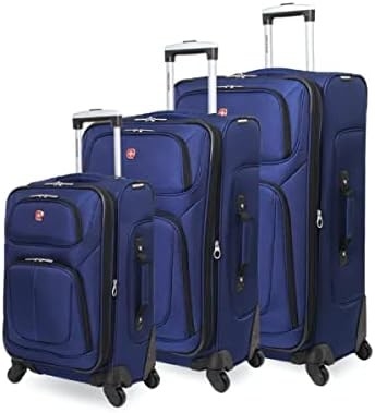 Softside Expandable Luggage, Black, Checked-Large 29-Inch