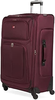 Softside Expandable Luggage, Black, Checked-Large 29-Inch