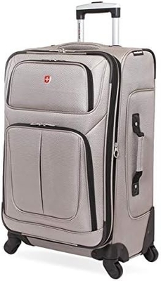 Softside Expandable Luggage, Black, Checked-Large 29-Inch