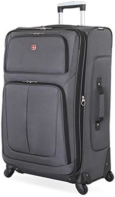 Softside Expandable Luggage, Black, Checked-Large 29-Inch