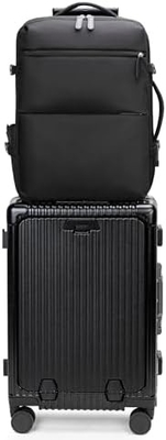 20in Aluminium Frame Hardside Spinner Wheel Luggage, Built-In TSA lock Carry on Suitcase, with Cup Holder &amp; USB Port