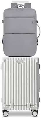 20in Aluminium Frame Hardside Spinner Wheel Luggage, Built-In TSA lock Carry on Suitcase, with Cup Holder &amp; USB Port