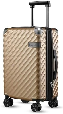Carry On Luggage 22x14x9 Airline Approved - 35L Polycarbonate Expandable Hard Shell Suitcase with Spinner Wheels