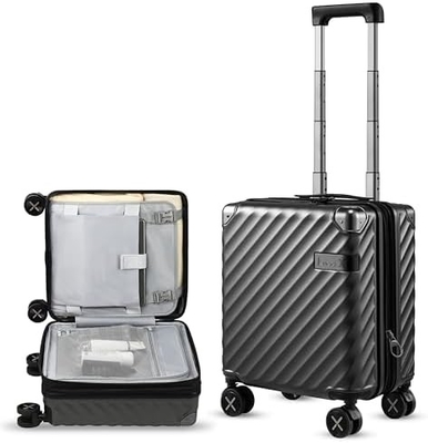 Carry On Luggage 22x14x9 Airline Approved - 35L Polycarbonate Expandable Hard Shell Suitcase with Spinner Wheels