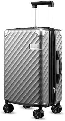 Carry On Luggage 22x14x9 Airline Approved - 35L Polycarbonate Expandable Hard Shell Suitcase with Spinner Wheels