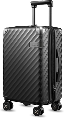 Carry On Luggage 22x14x9 Airline Approved - 35L Polycarbonate Expandable Hard Shell Suitcase with Spinner Wheels