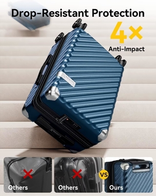 Carry On Luggage 22x14x9 Airline Approved - 35L Polycarbonate Expandable Hard Shell Suitcase with Spinner Wheels