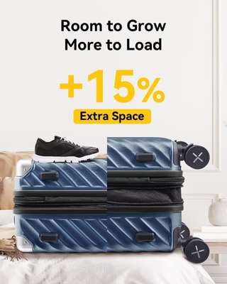Carry On Luggage 22x14x9 Airline Approved - 35L Polycarbonate Expandable Hard Shell Suitcase with Spinner Wheels
