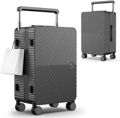 Carry On Luggage, Hard Shell Suitcase With 360°Spinner Wheels, Airline Boarded Suitcase &amp; Lsa Lock Dual Zippers.