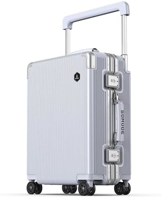 Carry On Luggage, Hard Shell Suitcase With 360°Spinner Wheels, Airline Boarded Suitcase &amp; Lsa Lock Dual Zippers.