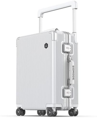 Carry On Luggage, Hard Shell Suitcase With 360°Spinner Wheels, Airline Boarded Suitcase &amp; Lsa Lock Dual Zippers.