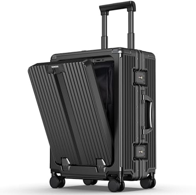 Carry On Luggage, Hard Shell Suitcase With 360°Spinner Wheels, Airline Boarded Suitcase &amp; Lsa Lock Dual Zippers.