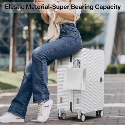Carry On Luggage, Hard Shell Suitcase With 360°Spinner Wheels, Airline Boarded Suitcase &amp; Lsa Lock Dual Zippers.