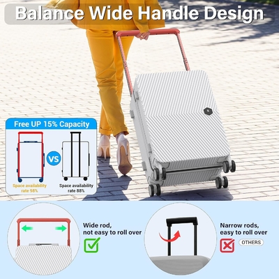 Carry On Luggage, Hard Shell Suitcase With 360°Spinner Wheels, Airline Boarded Suitcase &amp; Lsa Lock Dual Zippers.