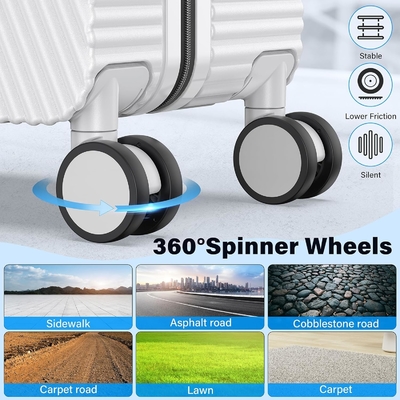 Carry On Luggage, Hard Shell Suitcase With 360°Spinner Wheels, Airline Boarded Suitcase &amp; Lsa Lock Dual Zippers.