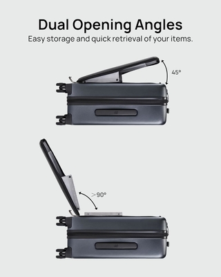 Luggage 22 X 14 X 9 Airline Approved, 20 Inch Luggage with Front Laptop Compartment, Double Spinner Wheels, Hardsided PC