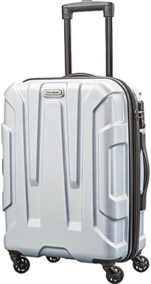 Centric Hardside Expandable Luggage with Spinner Wheels, Teal, Checked-Medium 24-Inch