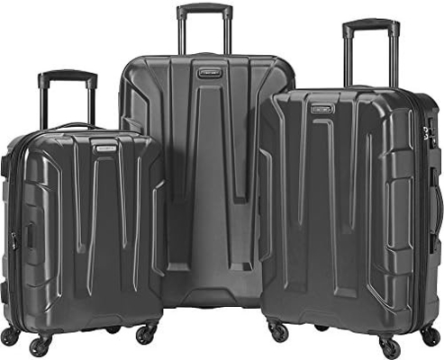 Centric Hardside Expandable Luggage with Spinner Wheels, Teal, Checked-Medium 24-Inch