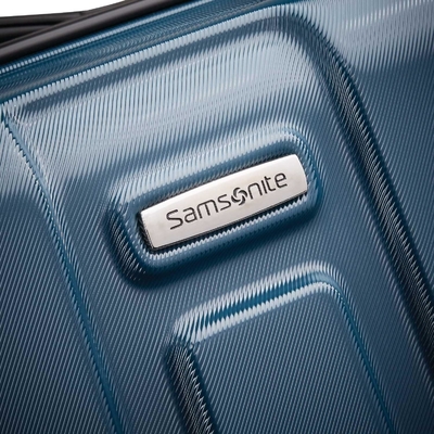 Centric Hardside Expandable Luggage with Spinner Wheels, Teal, Checked-Medium 24-Inch