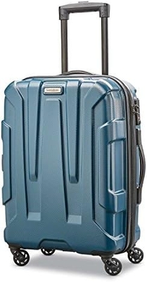 Centric Hardside Expandable Luggage with Spinner Wheels, Teal, Checked-Medium 24-Inch